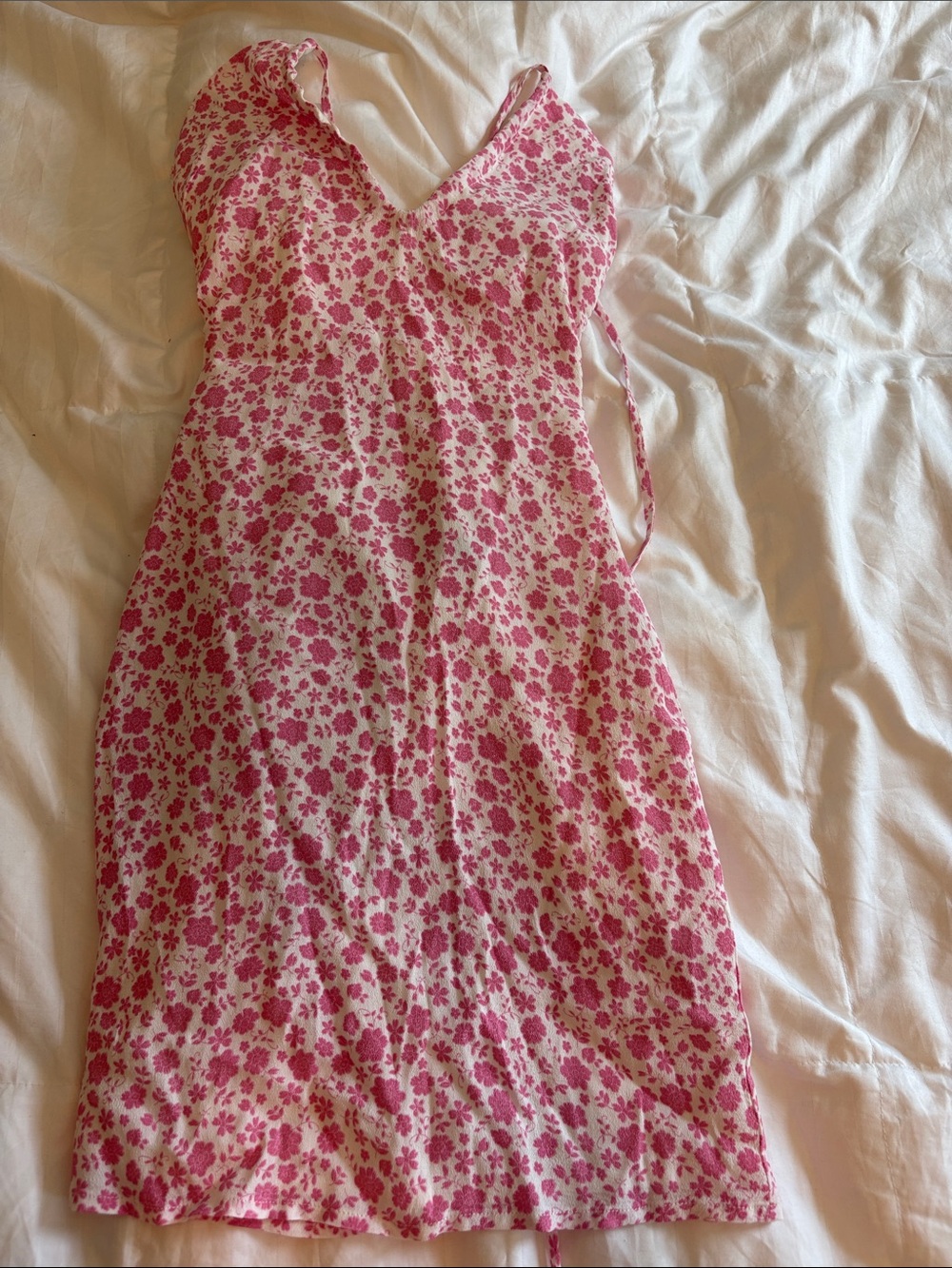 Pink Floral Slip Dress